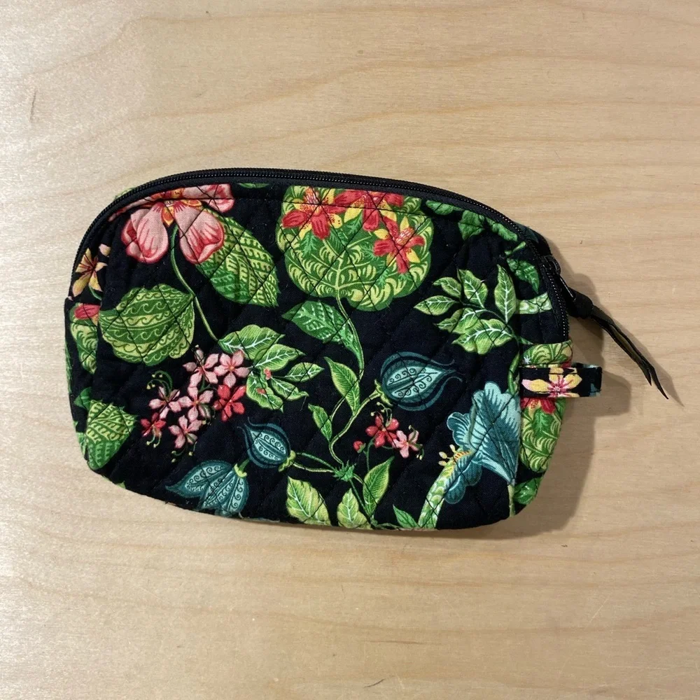 Vera Bradley Floral Black Quilted Women's Make up Bag (QD)